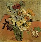 Vincent Van Gogh Famous Paintings - Vase with Roses and Anemones